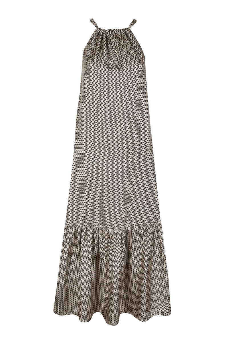 ASCENO IBIZA CREAM CRESCENT SILK TWILL DRESS – The Edition 94