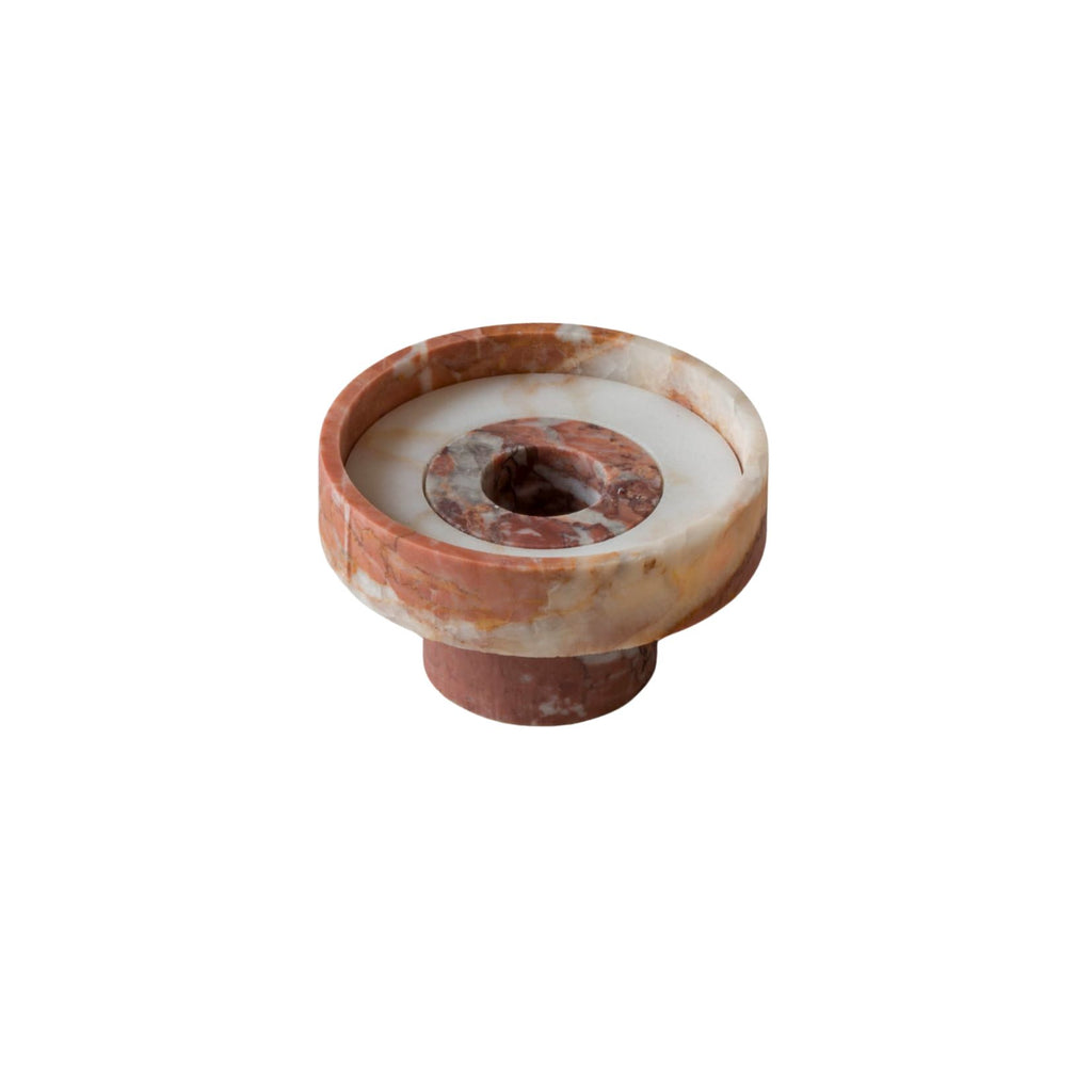 TONDO Rojo Alicante Marble Candle Holder | Branik