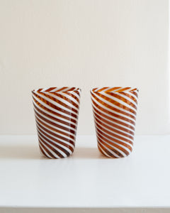 Salty Caramel Swirl Handblown Murano Glass