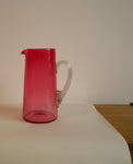 Antique Victorian Cranberry Glass Water Jug