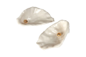 Pair of Oyster Salt & Pepper Cellars