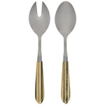 French Marbled Resin Stainless Steel Salad Servers