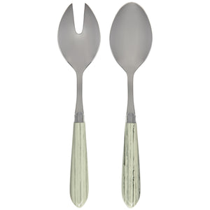 French 'Stone' Resin Stainless Steel Salad Servers