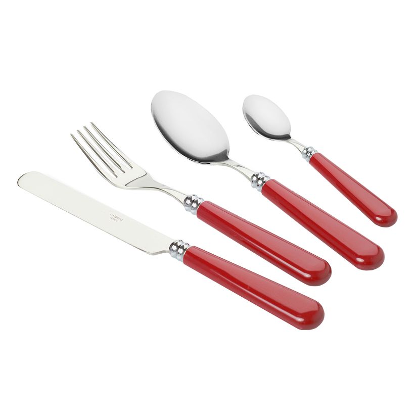 Red Vermillon Mix and Match Colourful French Stainless Steel Cutlery