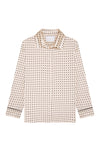 ASCENO LONDON CREAM SQUARE SILK SHIRT