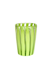 Lime Murano Stripe Handblown Glass