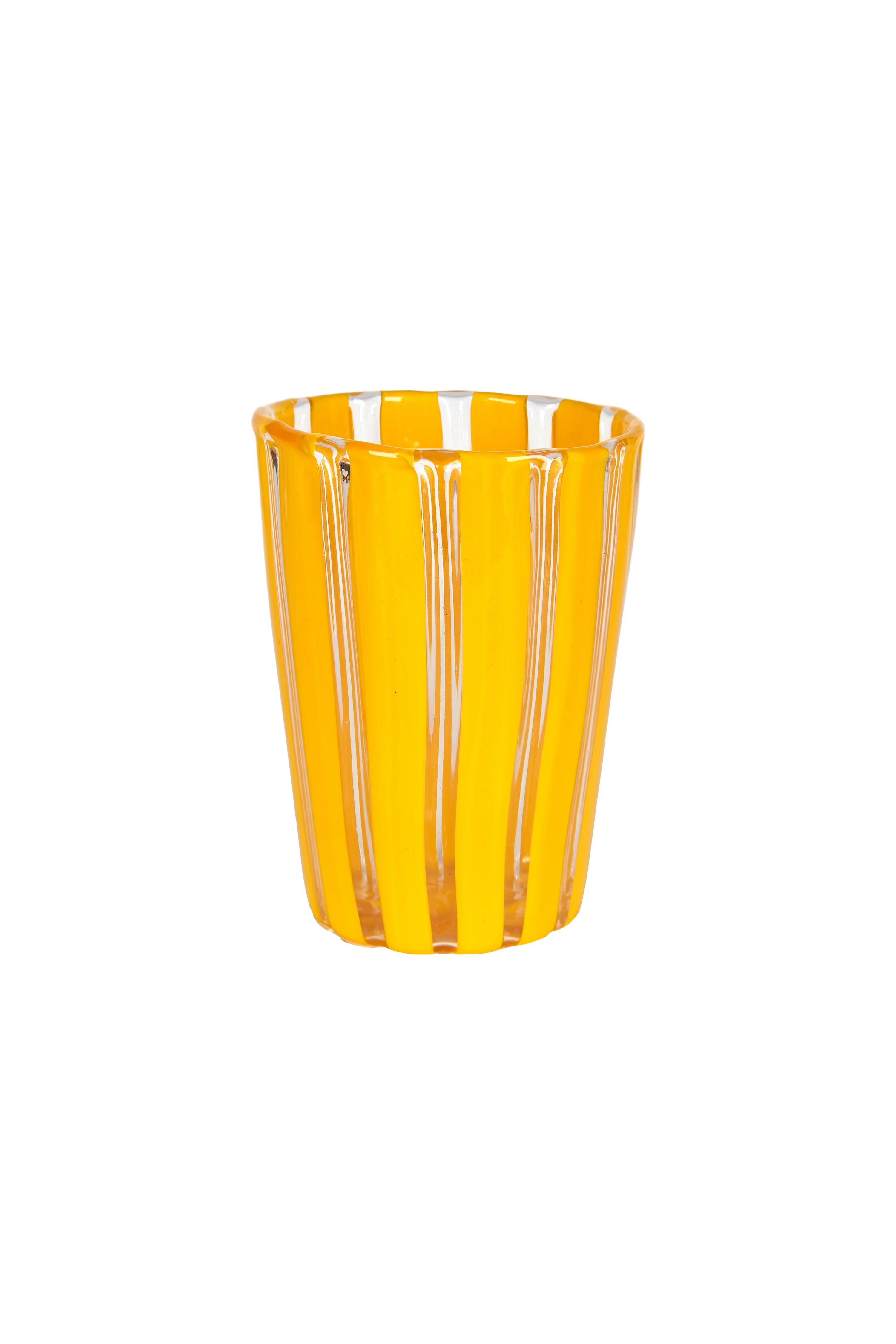 Lemon Murano Stripe Handblown Glass