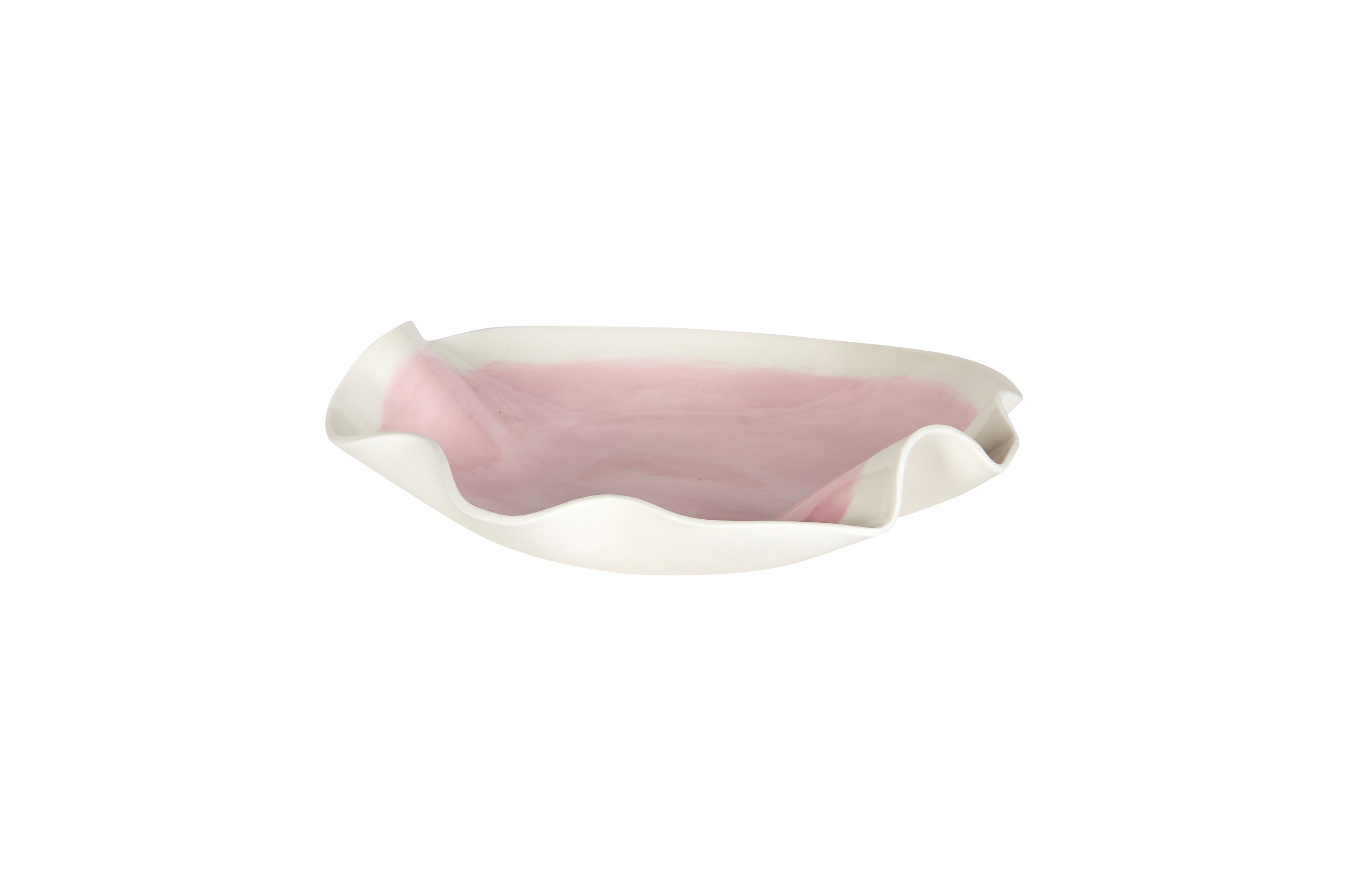Joanna Ling Wave Bowl with Pink Detail