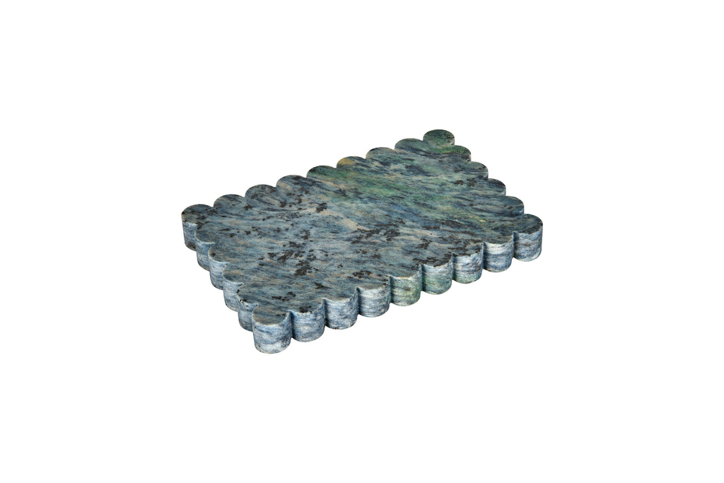 Guatemala Green Small Marble Scalloped Tray II | BRANIK