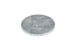 Grey Marble Round Scalloped Tray 24 cm | BRANIK
