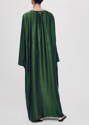 ASCENO RHODES JADE GREEN BAMBOO SATIN MAXI DRESS The Edition 94 ASCENO RHODES JADE GREEN BAMBOO SATIN MAXI DRESS The Edition 94