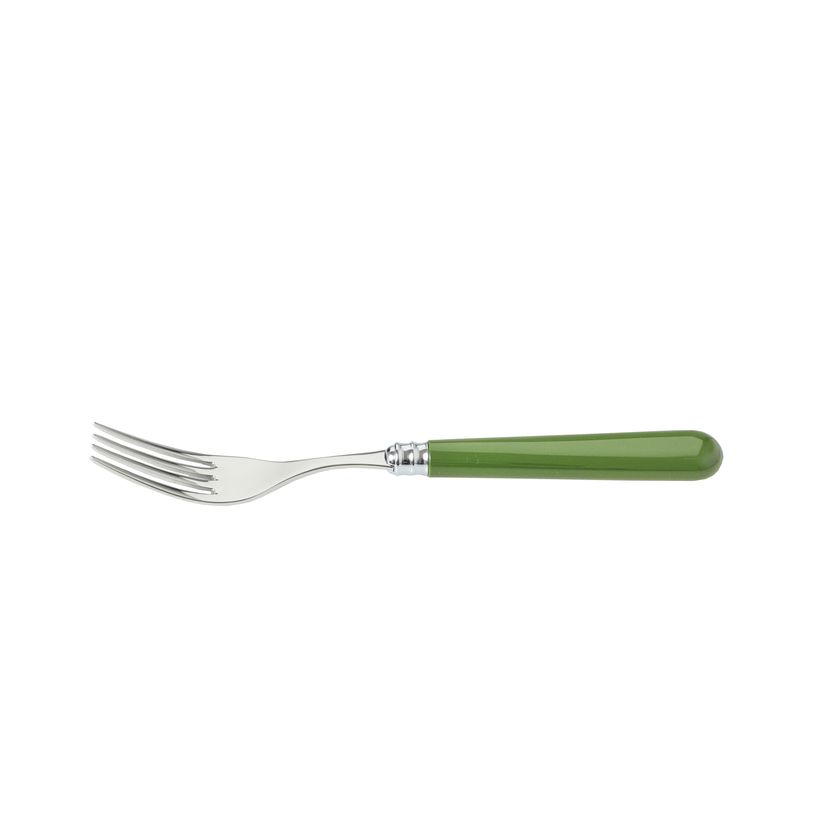 Green/Olive Mix and Match Colourful French Stainless Steel Cutlery