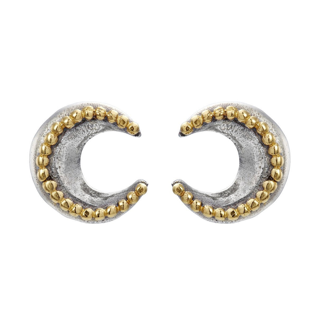Mini Moon Stud Earrings by Sophie Harley