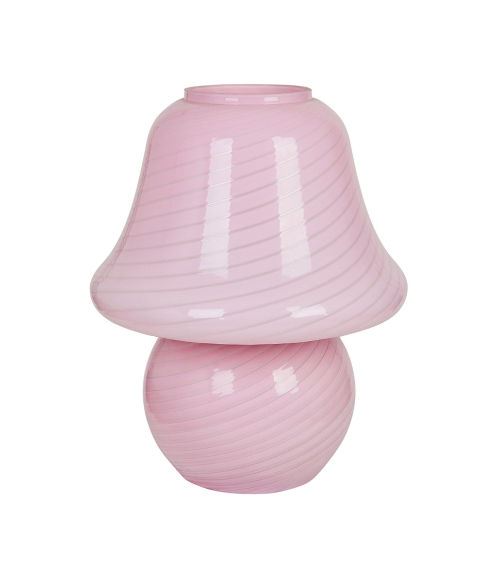 Large Vintage Pink Murano Mushroom Lamp