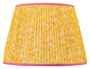 Yellow Flower 16” Handmade Silk-Lined Lampshade