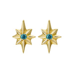Blue Diamond North Star Stud Earrings by Sophie Harley