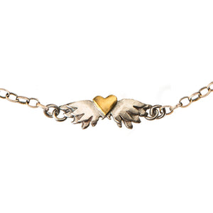 Classic Winged Heart Bracelet by Sophie Harley