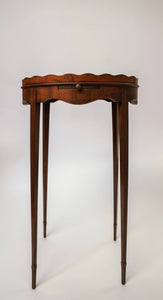 Antique English Georgian Style Mahogany Pedestal Table with Pull Out Tray