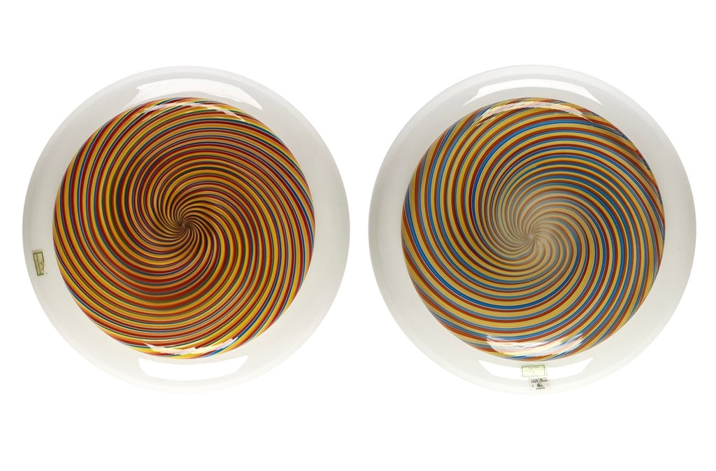 Pair of Vintage Murano Swirl 70s Ceiling/Wall Lights