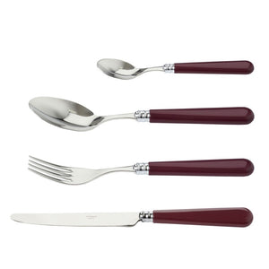 Burgundy/Cherry Mix and Match Colourful French Stainless Steel Cutlery