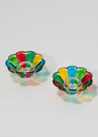 Pair of Multicoloured Murano Candle Holders