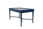 Vintage Scalloped Edge Navy Lacquered Coffee Table