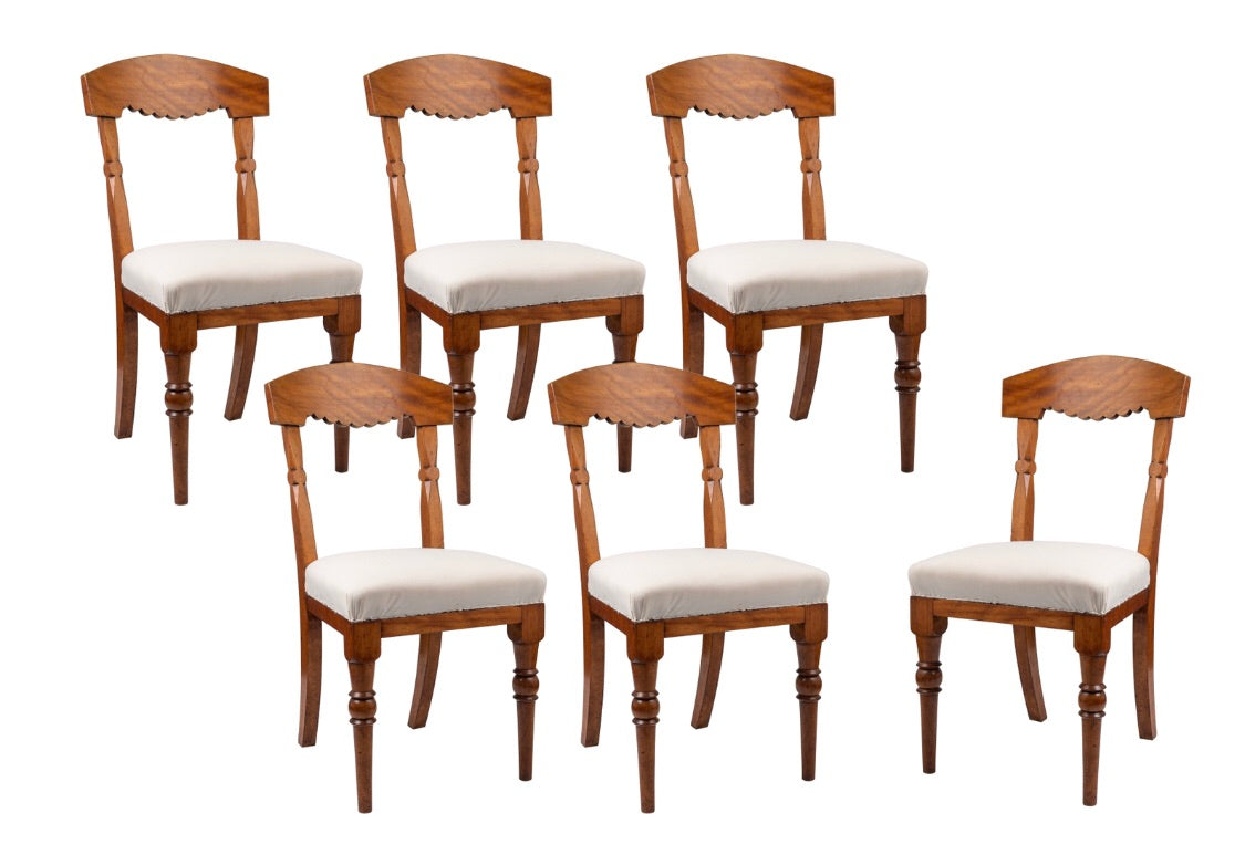 Set of Six Original 1850s Pugin Style Dining Chairs