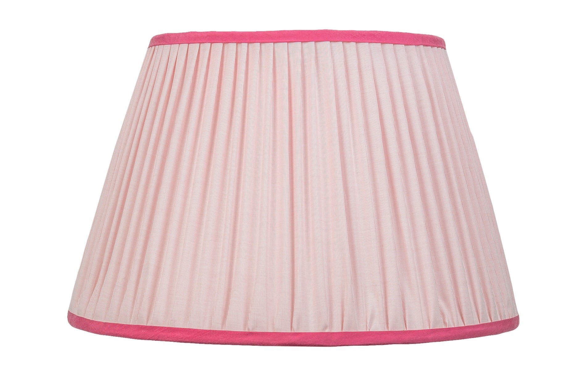 Handmade Pale Pink 14” Silk-Lined Lampshade